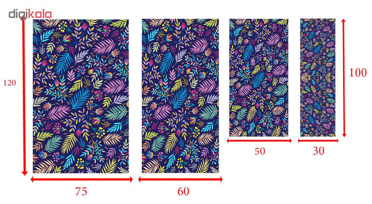 استیکر شیشه طرح colorful leaf