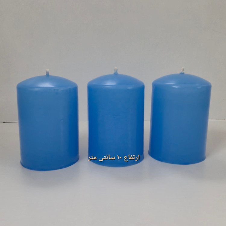 شمع استوانه ای بدون بو مدل سرمحدب زمان اتمام 180 ساعت بسته 3 عددی