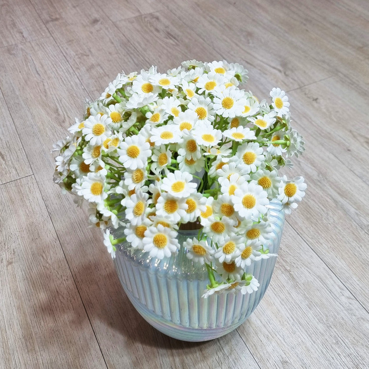 گل مصنوعی مدل بوته بابونه مجموعه 7 عددی