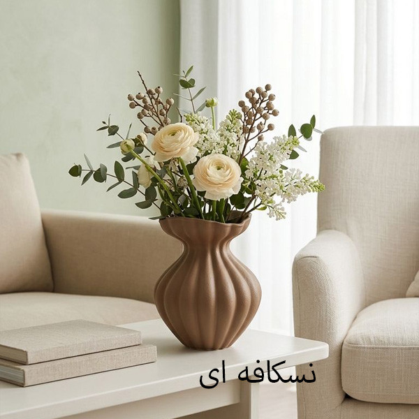 گلدان دکوری مدل لاله تکسچری مدرن مینیمال