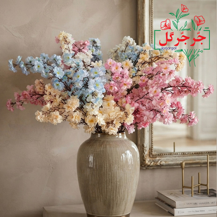 گل مصنوعی جُرجُرگل مدل شاخه شکوفه کد 4R