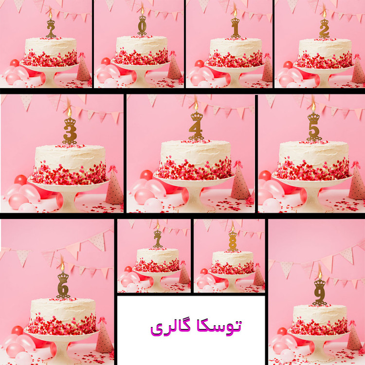 شمع تولد طرح عدد مجموعه 11 عددی