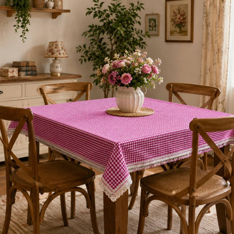 رومیزی مدل چهار خانه طرح آزاد سرا سایز 150x100 سانتیمتر