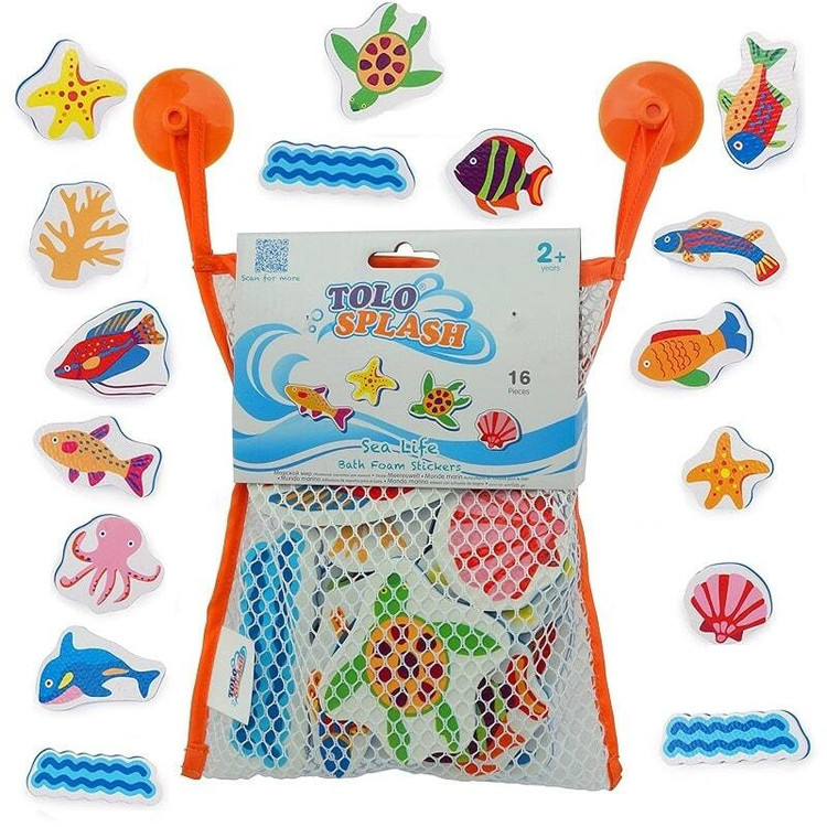 استیکر کاشی تولو مدل Sea Life بسته 16 عددی