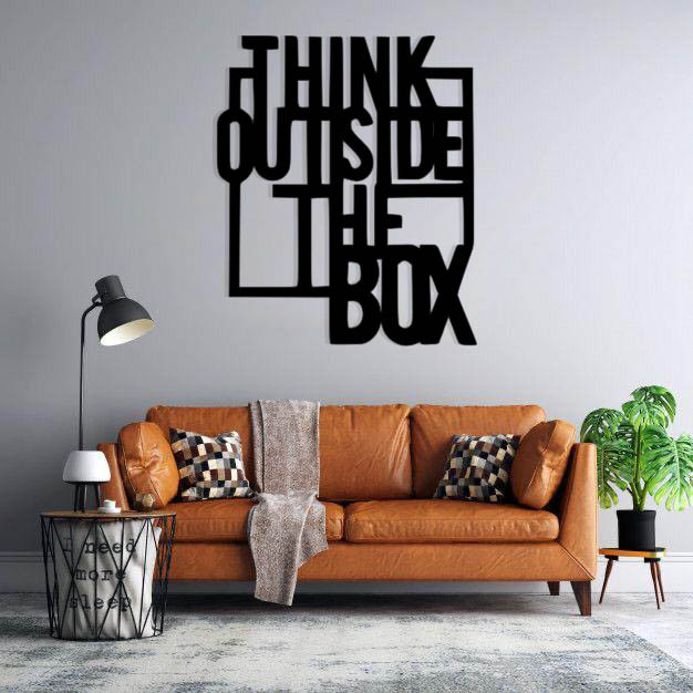 استیکر دیواری طرح think outside the box