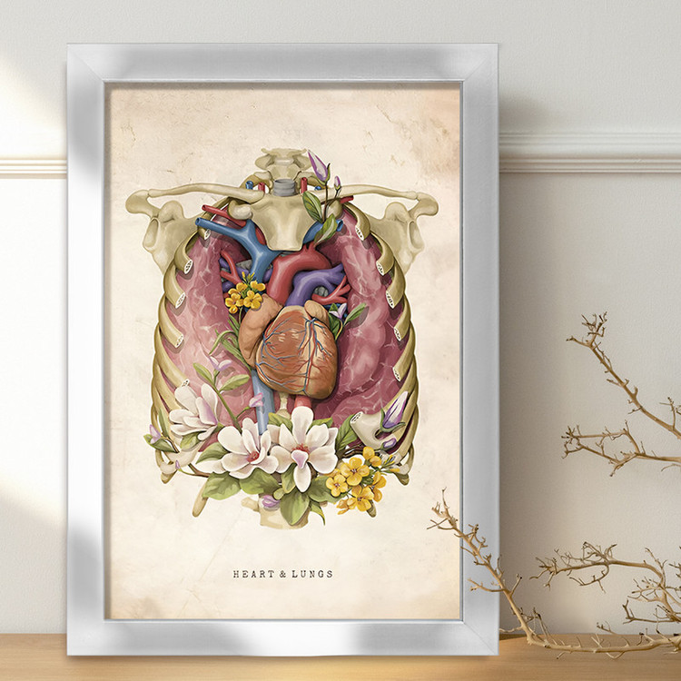 تابلو خندالو طرح قلب و ریه ها (Heart And Lungs) کد F13966