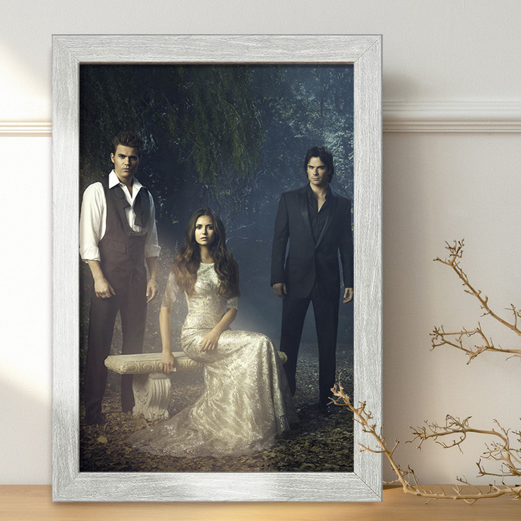 تابلو خندالو طرح استفان و الینا و دیمون خاطرات یک خون آشام The Vampire Diaries کد 20266