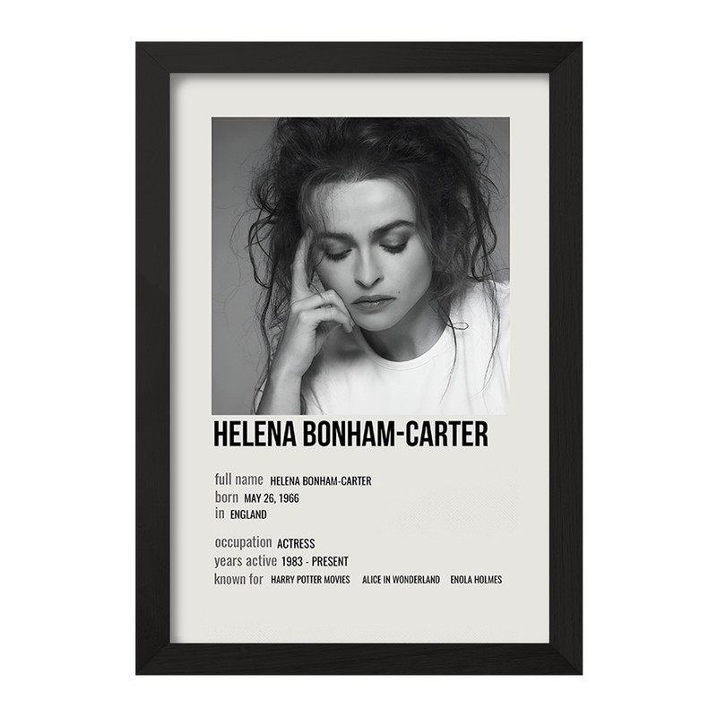 تابلو خندالو طرح هلنا بونهام کارتر (Helena Bonham Carter) کد F13150
