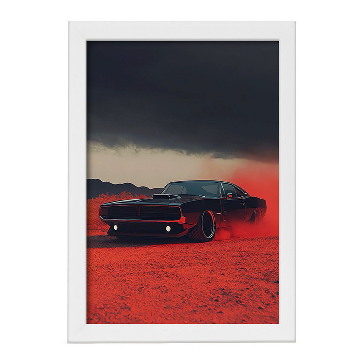 تابلو خندالو طرح داج (Dodge Challenger) کد F13636