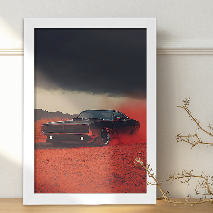 تابلو خندالو طرح داج (Dodge Challenger) کد F13636