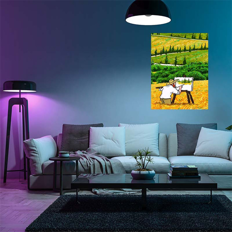 تابلو شاسی کارنیکا طرح فانتزی ونگوگ Van Gogh Fantasy کد 35450 مجموعه 4 عددی