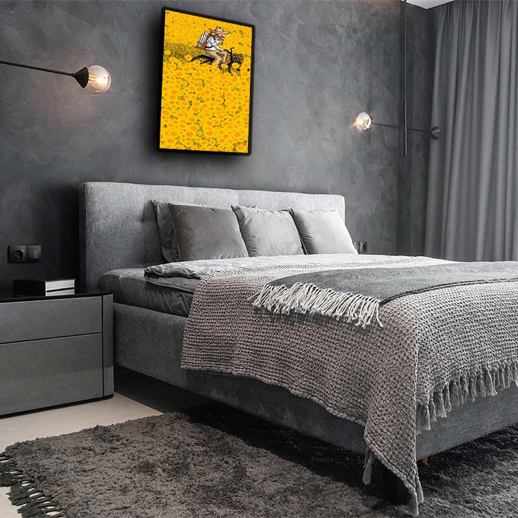 تابلو شاسی کارنیکا طرح فانتزی ونگوگ Van Gogh Fantasy کد 35450 مجموعه 4 عددی