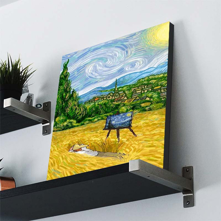 تابلو شاسی کارنیکا طرح فانتزی ونگوگ Van Gogh Fantasy کد 35450 مجموعه 4 عددی