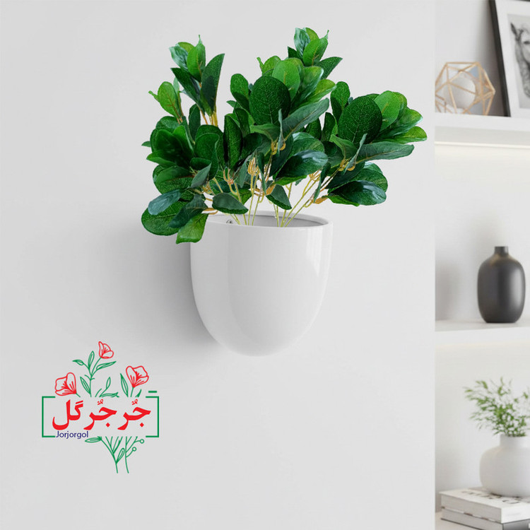 گل مصنوعی جُرجُرگل مدل بوته برگ قاشقی کد SM28 بسته 2 عددی