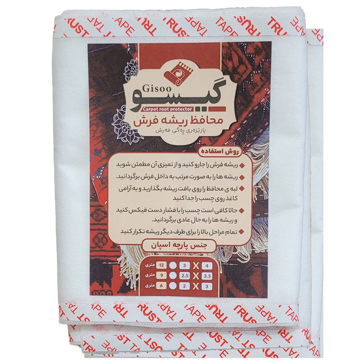 محافظ ریشه فرش گیسو 12 مدل اسپان کد 1204 مجموعه 4 عددی