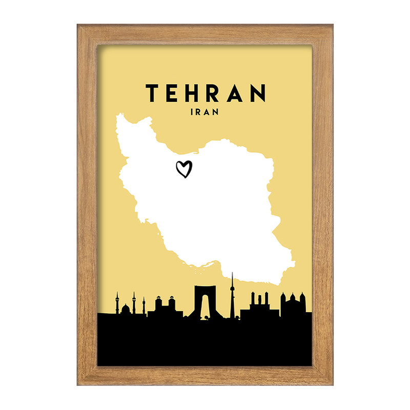 تابلو خندالو مدل نقشه ایران و تهران کد F1722