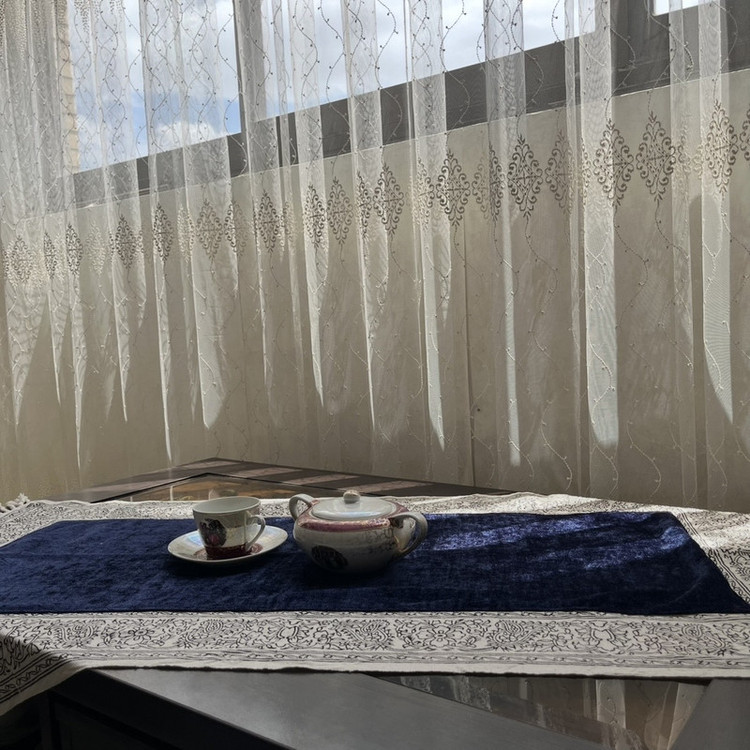 رانر مدل مخمل و قلمکار سرو سایز 100x50 سانتیمتر