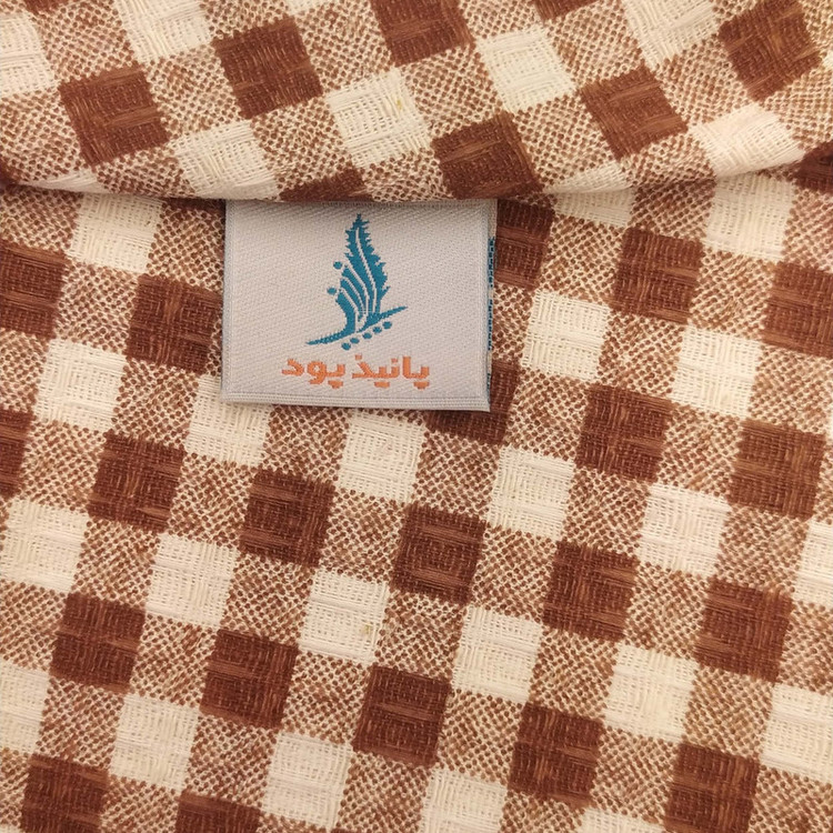 رومیزی پانیذ پود مدل چهارخانه گرد سایز 140x140 سانتیمتر