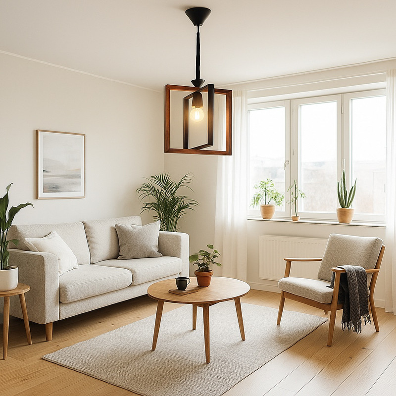 چراغ آویز تک شعله شاهان تک مدل WOOD 5