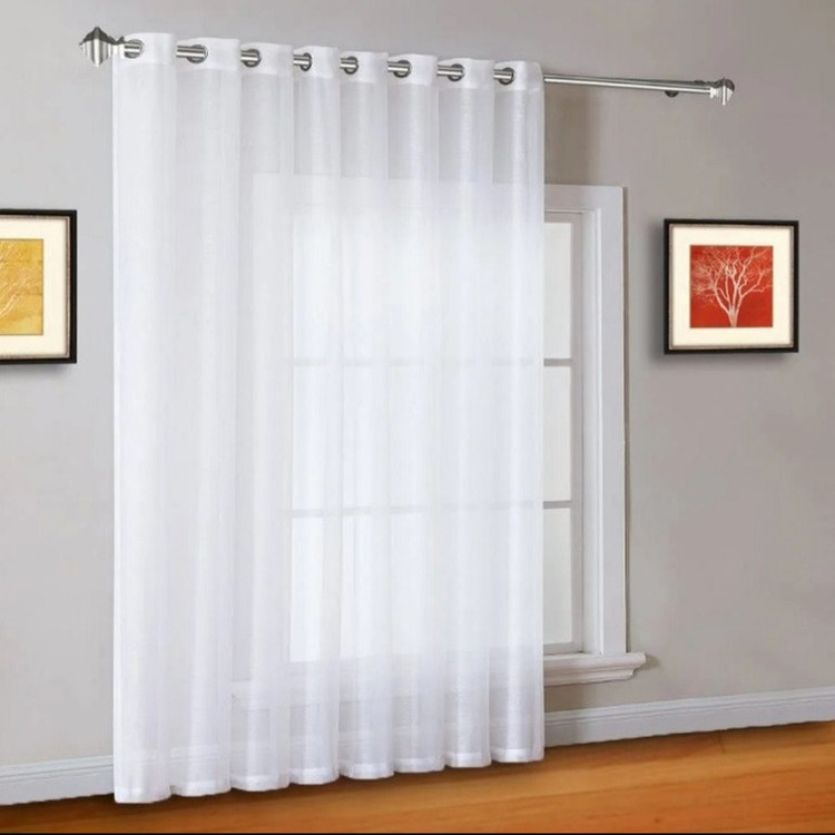 پرده مدل پانچی حریر ساده سایز 300x280 سانتیمتر