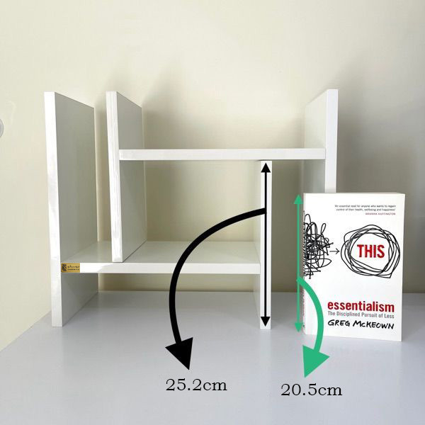 کتابخانه رومیزی سه طبقه چوبیکو مدل bookshelf8