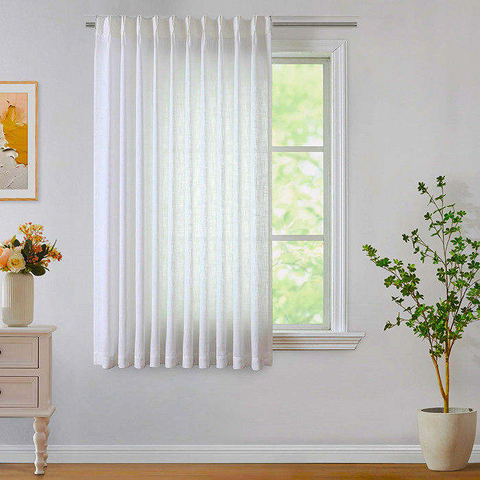 پرده تیکو دکو مدل حریر کلاسیک 7160 دوخت ساده سایز 160x295 سانتی‌متر