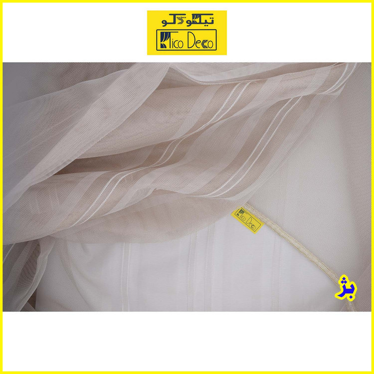 پرده تیکو دکو مدل حریر ژرسه سه لاین ژوردار سایز 140*280 سانتی متر