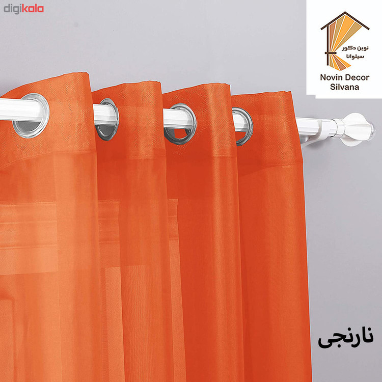 پرده نوین دکور سیلوانا مدل حریر 180 سایز 180 × 140 سانتی متر