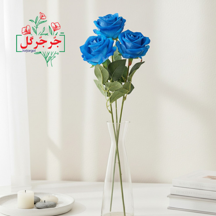 گل مصنوعی جُرجُرگل مدل شاخه رز مینیاتور بسته 10 عددی
