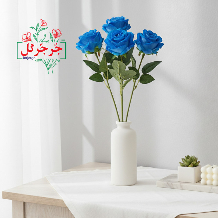 گل مصنوعی جُرجُرگل مدل شاخه رز مینیاتور بسته 10 عددی