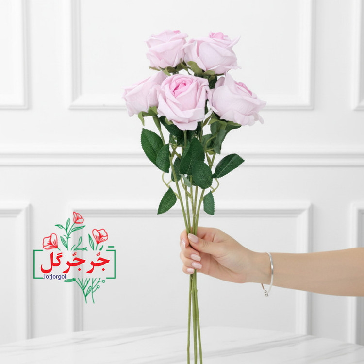 گل مصنوعی جُرجُرگل مدل شاخه رز مینیاتور بسته 10 عددی