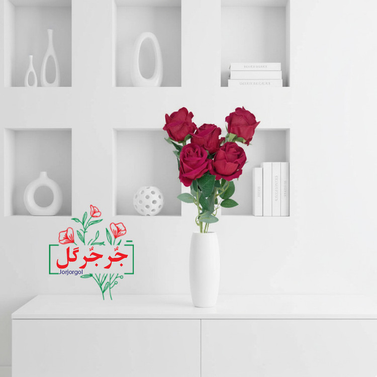 گل مصنوعی جُرجُرگل مدل شاخه رز مینیاتور بسته 10 عددی