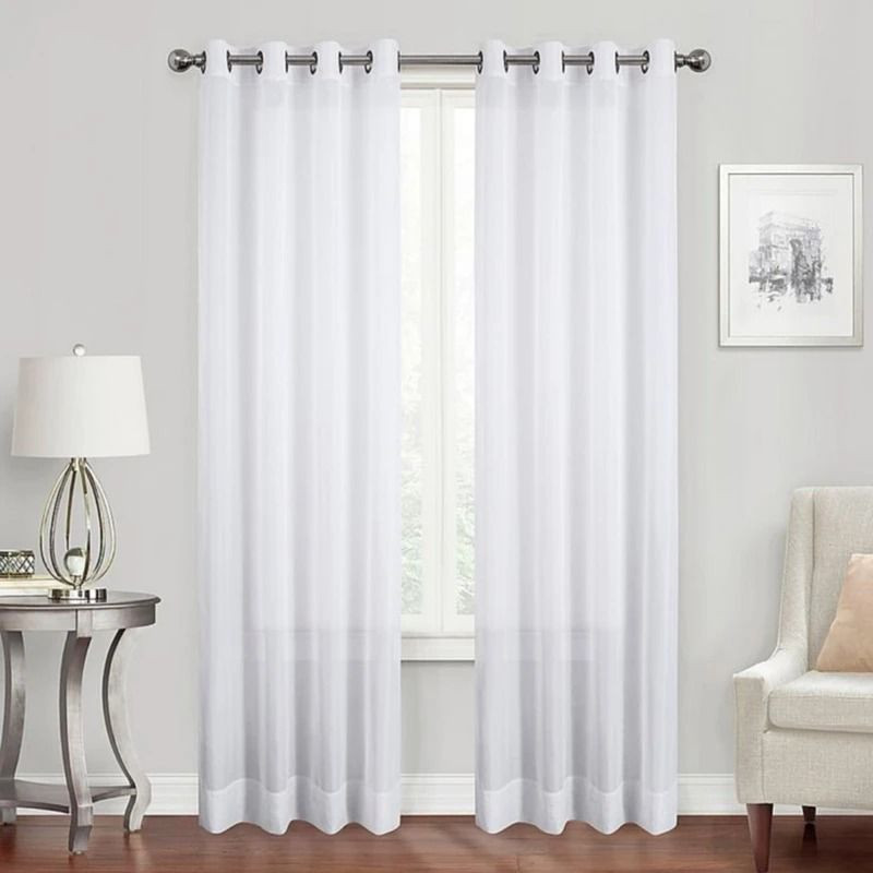 پرده پانچ مدل حریر ساده سایز 280 × 140 سانتی‌متر