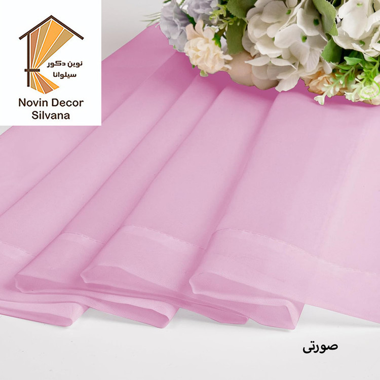 پرده نوین دکور سیلوانا مدل حریر ساده Silvana280 سایز 280 × 140 سانتی متر