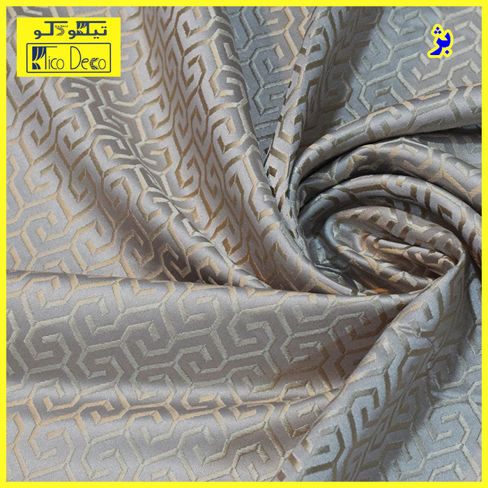 پرده پانچ تیکو دکو مدل ساتن ژاکارت طرحدار ابریشم بافت دار سایز 280x300 سانتیمتر