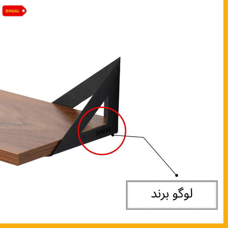 شلف دیواری دینیال مدل مثلثی کد DN4015 مجموعه سه عددی