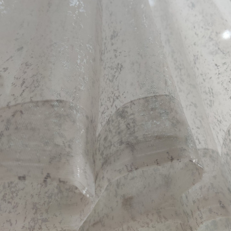 پرده تیکو دکو مدل دوخت ساده حریر ژورژت طلا کوب سایز 700*280 سانتیمتر