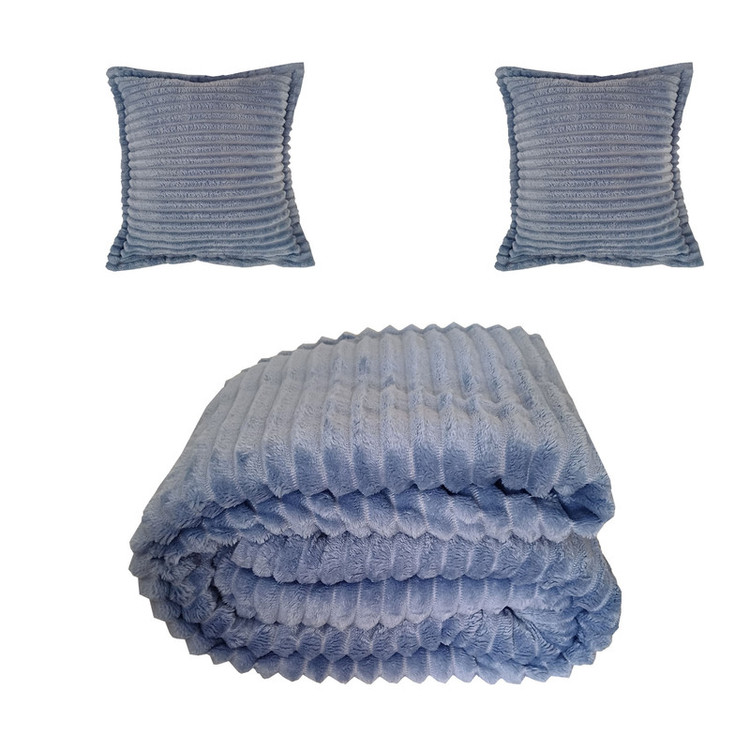شال مبل مدل کرکره ای پلیسه کد 061 سایز 220×200 سانتی متر به همراه کوسن