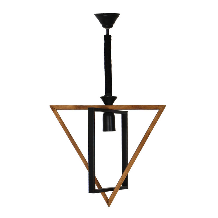 چراغ آویز شاهان تک مدل WOOD1