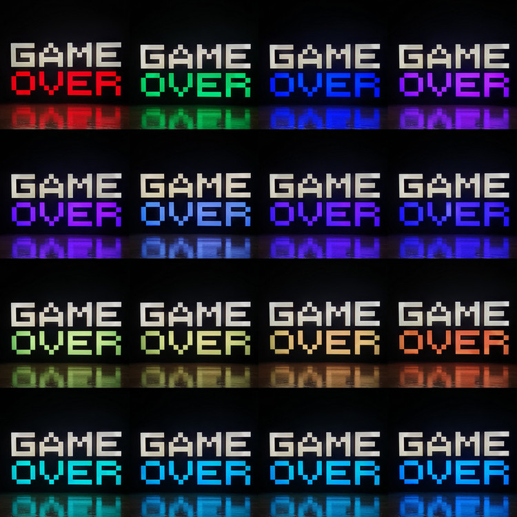 چراغ رومیزی مدل گیمینگ 8 بیت طرح GAME OVER