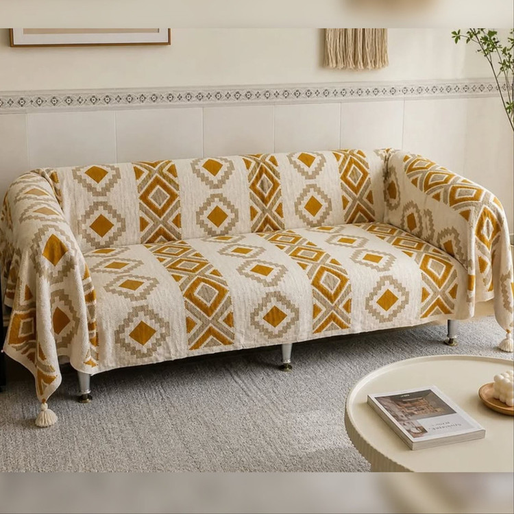 شال مبل و تخت مدل پانچدوزی سایز 300×145 سانتی متر