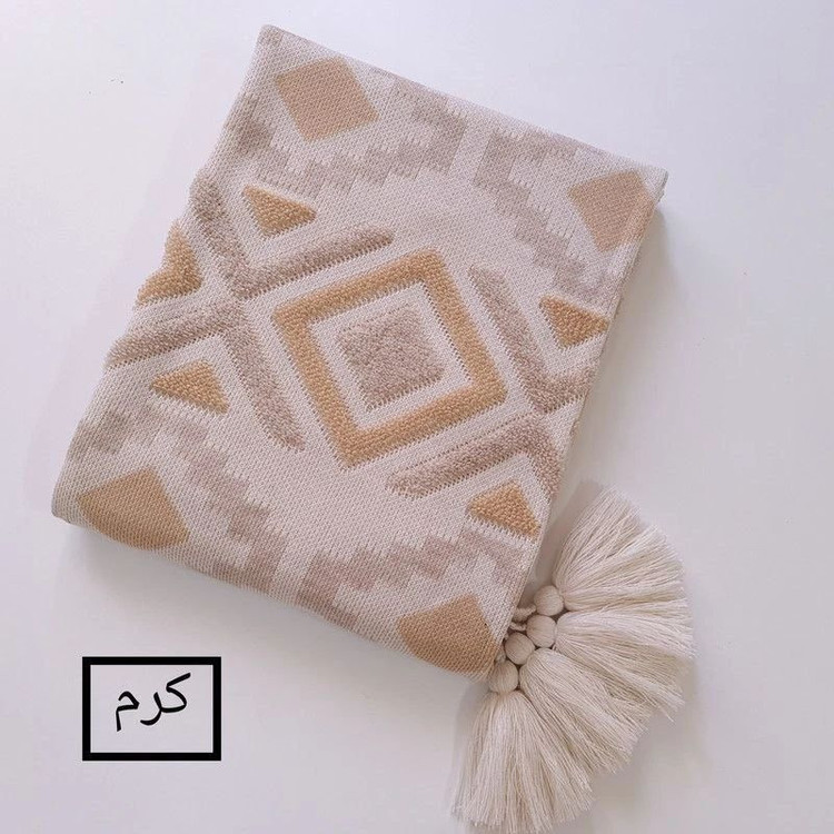 شال مبل و تخت مدل پانچدوزی سایز 300×145 سانتی متر