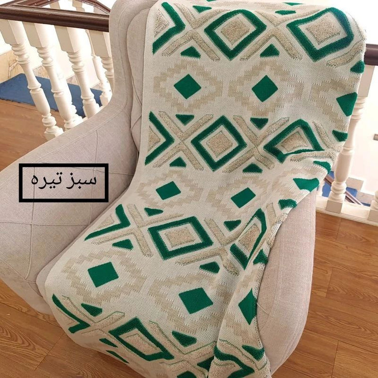شال مبل و تخت مدل پانچدوزی سایز 300×145 سانتی متر