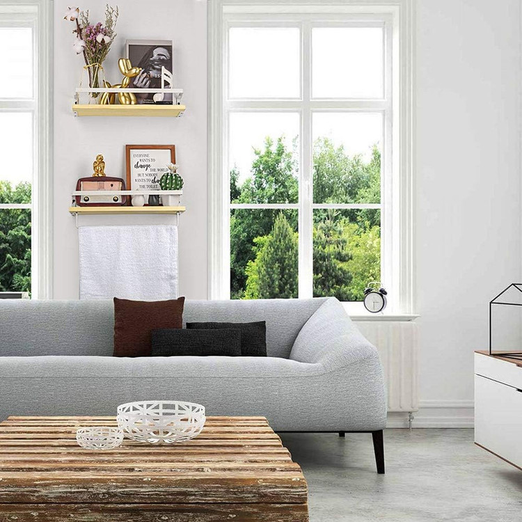 شلف دیواری مدل wooden-w بسته 2 عددی