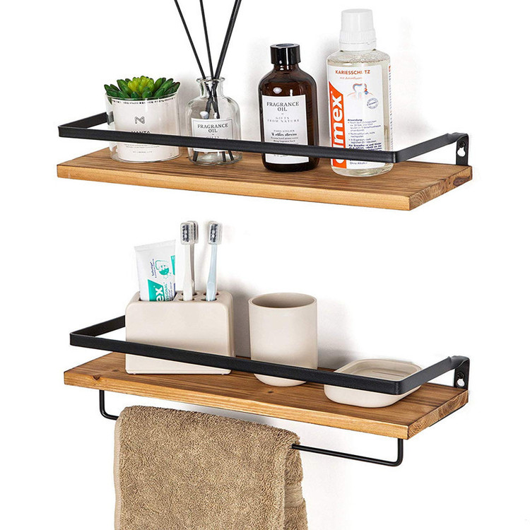 شلف دیواری مدل wooden-w بسته 2 عددی