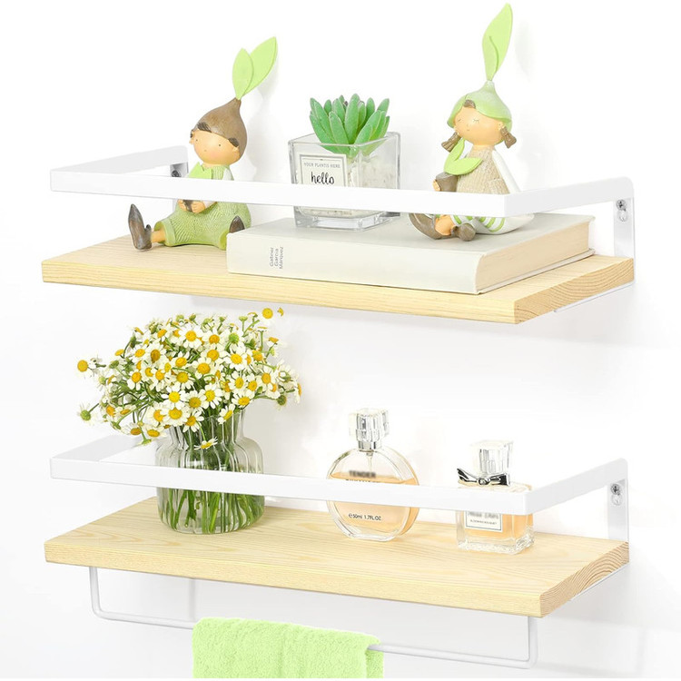 شلف دیواری مدل wooden-w بسته 2 عددی