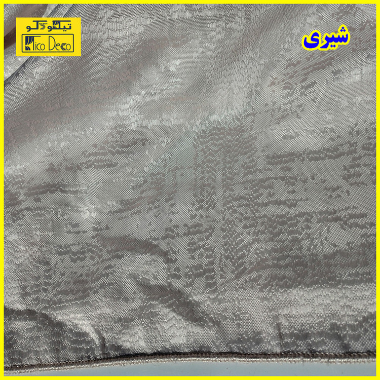 پرده پانچ تیکو دکو مدل حریر کتان ژاکارت طرح محو مدل بدون نیاز به آستر سایز 280 × 300 سانتیمتر