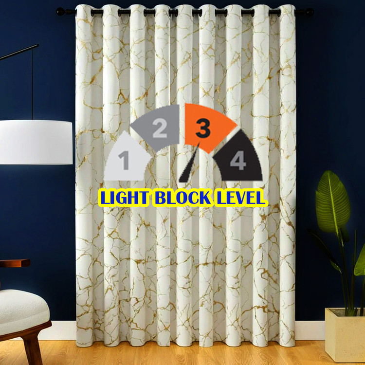 پرده تیکو دکو مدل دوخت ساده مخمل هازان طلاکوب سوپر گلد سایز 280 × 300 سانتیمتر