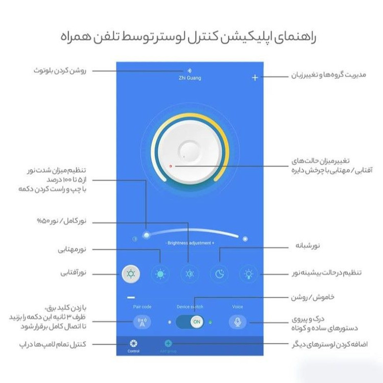 لوستر 3 شعله نور از ما رشکان مدل 3ring