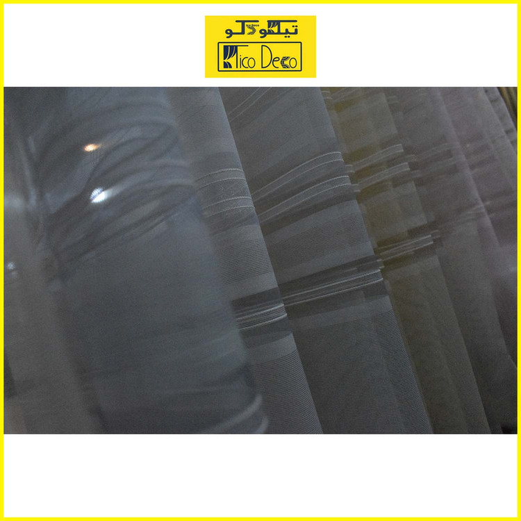 پرده تیکو دکو مدل دوخت ساده حریر ژوردار سایز 280 × 300 سانتیمتر